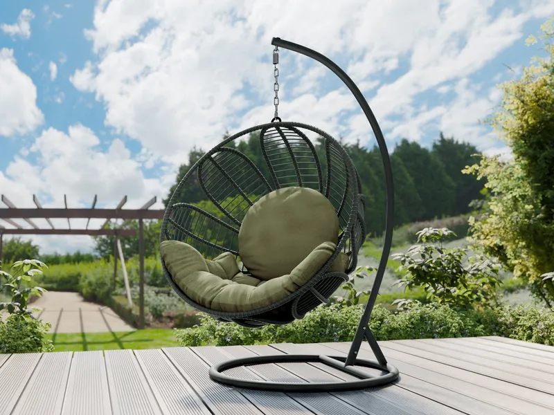 Bravion Hängstol utomhus - grön - Utemöbler - Utestol & trädgårdsstol - Hängstol utomhus - Hängstol med stativ