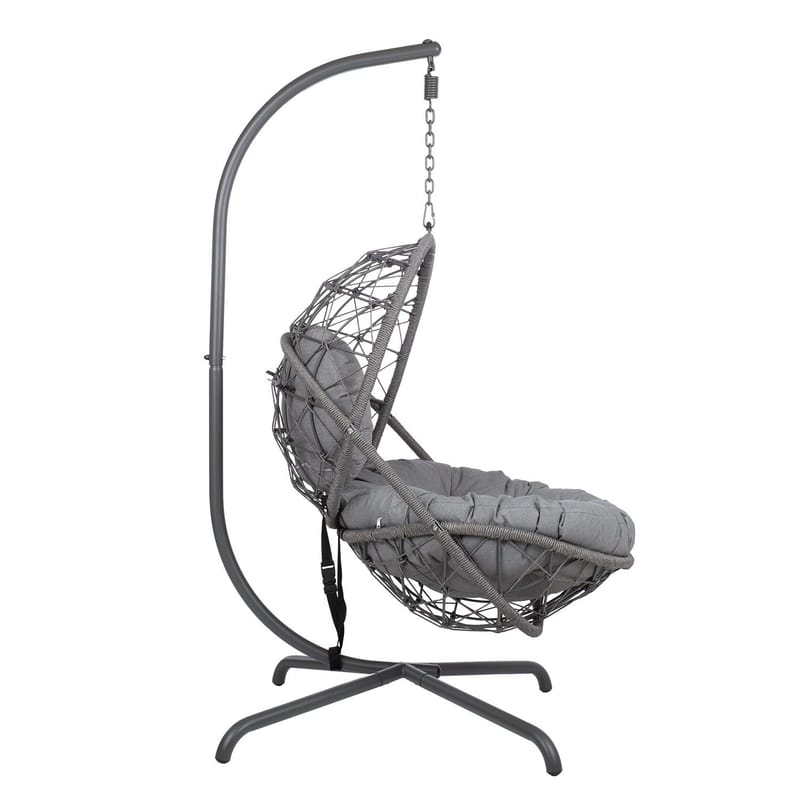 Hängstol Amara 134x134x196 cm - mörkgrå - Utemöbler - Utestol & trädgårdsstol - Hängstol utomhus - Hängstol med stativ