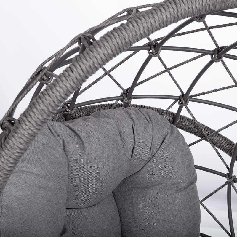 Hängstol Amara 134x134x196 cm - mörkgrå - Utemöbler - Utestol & trädgårdsstol - Hängstol utomhus - Hängstol med stativ