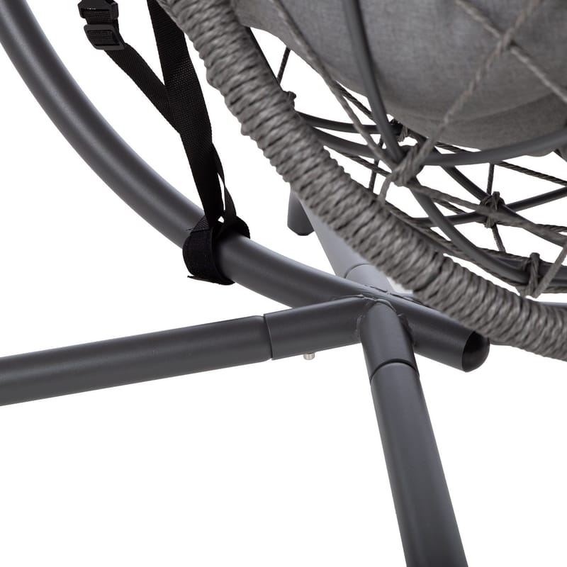 Hängstol Amara 134x134x196 cm - mörkgrå - Utemöbler - Utestol & trädgårdsstol - Hängstol utomhus - Hängstol med stativ