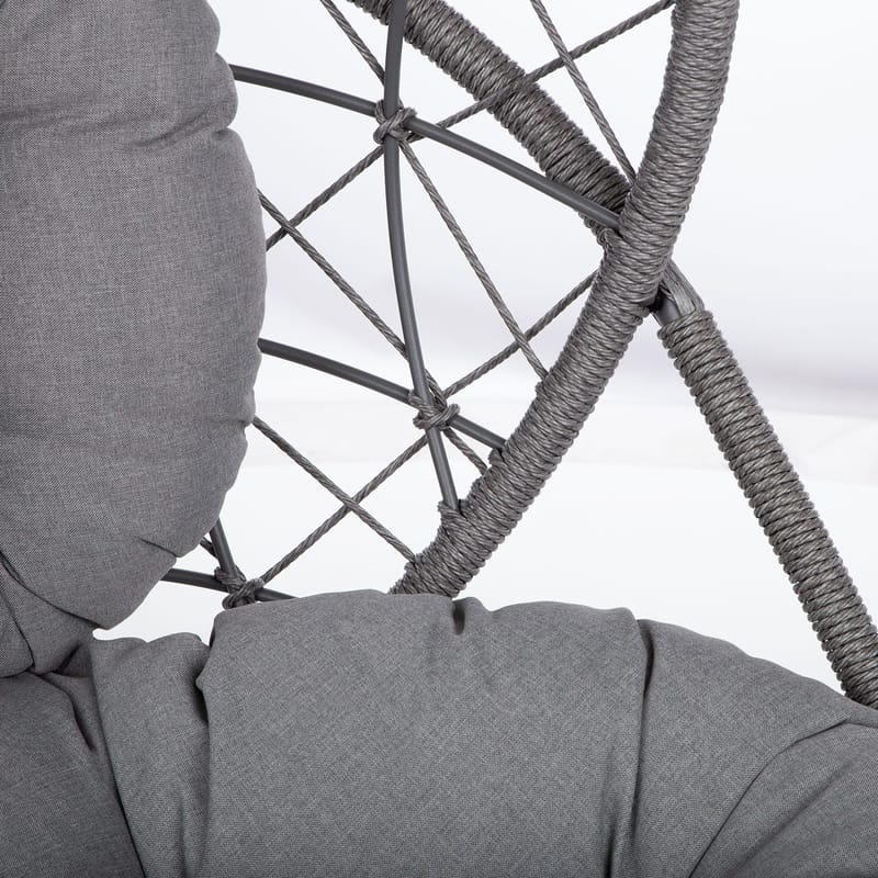 Hängstol Amara 134x134x196 cm - mörkgrå - Utemöbler - Utestol & trädgårdsstol - Hängstol utomhus - Hängstol med stativ