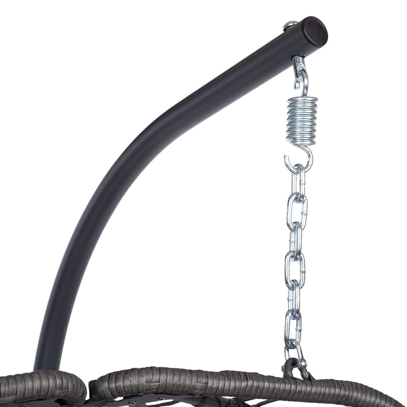 Hängstol Finse 2-sits 142x106x194 cm - mörkgrå - Utemöbler - Utestol & trädgårdsstol - Hängstol utomhus - Hängstol med stativ