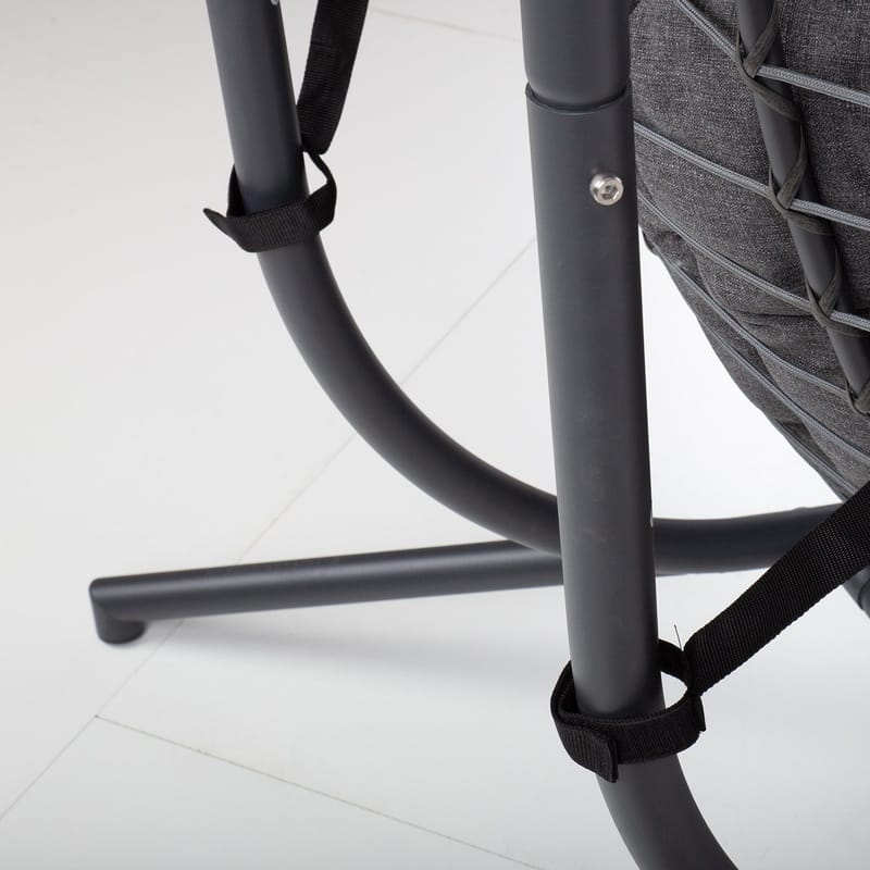 Hängstol Finse 2-sits 142x106x194 cm - mörkgrå - Utemöbler - Utestol & trädgårdsstol - Hängstol utomhus - Hängstol med stativ