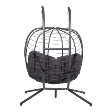 Hängstol Finse 2-sits 142x106x194 cm - Mörkgrå - Utemöbler - Utestol & trädgårdsstol - Hängstol utomhus - Hängstol med stativ