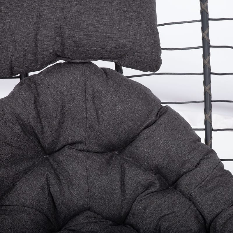 Hängstol Granvin 90x114x186 cm - mörkgrå - Utemöbler - Utestol & trädgårdsstol - Hängstol utomhus - Hängstol med stativ