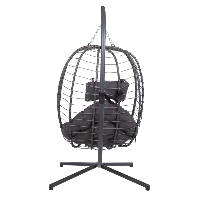 Hängstol Granvin 90x114x186 cm - mörkgrå - Utemöbler - Utestol & trädgårdsstol - Hängstol utomhus - Hängstol med stativ