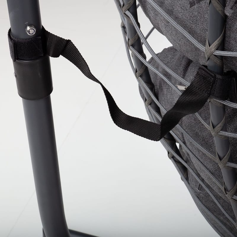 Hängstol Granvin 90x114x186 cm - mörkgrå - Utemöbler - Utestol & trädgårdsstol - Hängstol utomhus - Hängstol med stativ