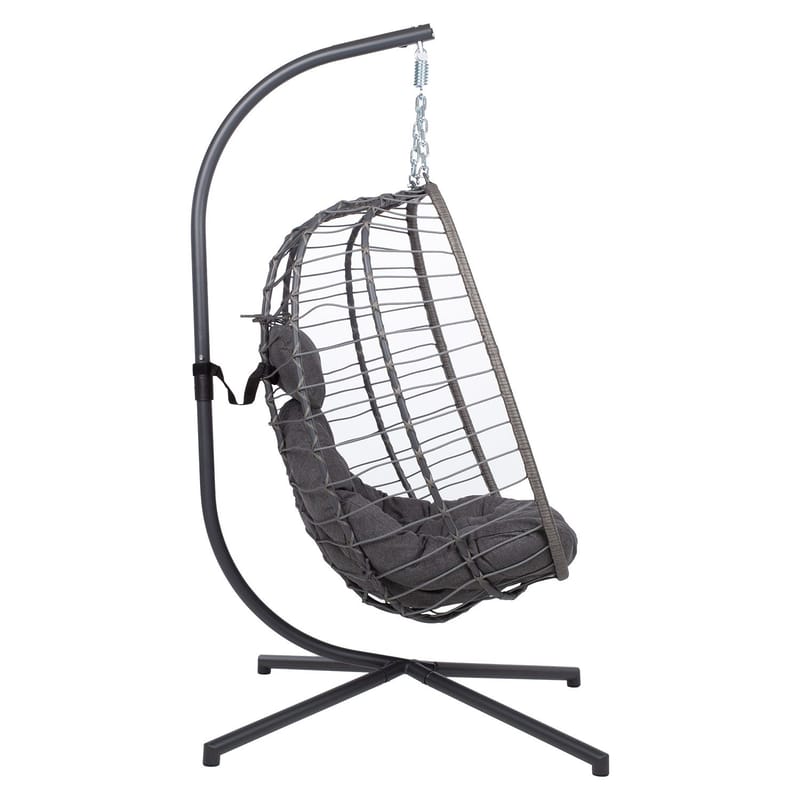 Hängstol Granvin 90x114x186 cm - mörkgrå - Utemöbler - Utestol & trädgårdsstol - Hängstol utomhus - Hängstol med stativ