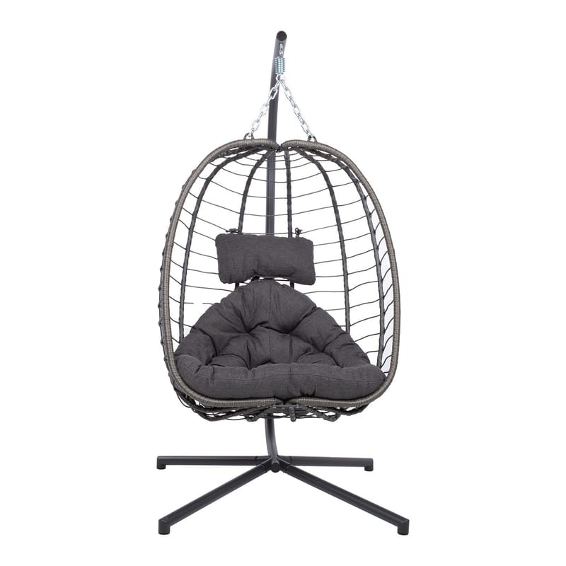 Hängstol Granvin 90x114x186 cm - mörkgrå - Utemöbler - Utestol & trädgårdsstol - Hängstol utomhus - Hängstol med stativ