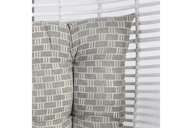 Hängstol Utomhus Cora Med Kuddar 96x96xh198 cm - Vit - Utemöbler - Utestol & trädgårdsstol - Hängstol utomhus - Hängstol med stativ