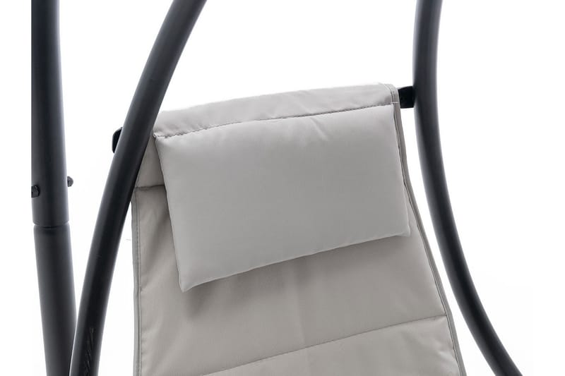 Hängstol Utomhus - Hägfåtölj - Hänggunga med stativ och ställning med tak för balkong och uteplats - Svart|Grå - Utemöbler - Utestol & trädgårdsstol - Hängstol utomhus