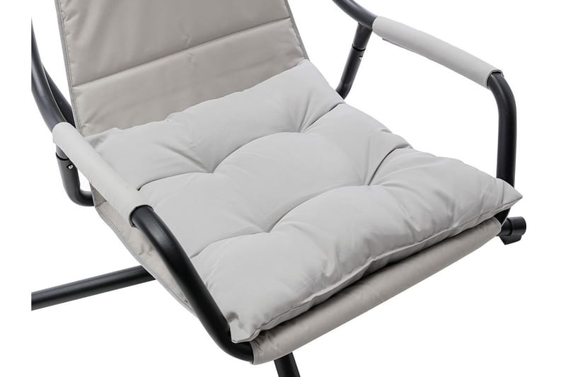 Hängstol Utomhus - Hägfåtölj - Hänggunga med stativ och ställning med tak för balkong och uteplats - Svart|Grå - Utemöbler - Utestol & trädgårdsstol - Hängstol utomhus
