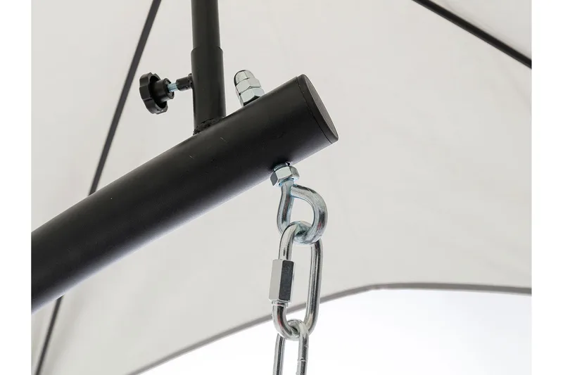 Hängstol Utomhus - Hägfåtölj - Hänggunga med stativ och ställning med tak för balkong och uteplats - Svart|Grå - Utemöbler - Utestol & trädgårdsstol - Hängstol utomhus