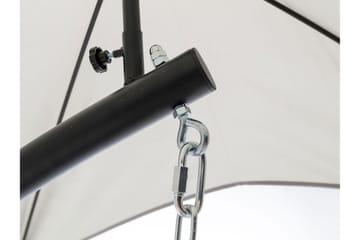 Hängstol Utomhus - Hägfåtölj - Hänggunga med stativ och ställning med tak för balkong och uteplats - Svart|Grå - Utemöbler - Utestol & trädgårdsstol - Hängstol utomhus