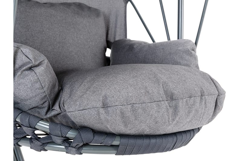 Hängstol utomhus med stativ och ställning med tak - Hänggunga - Hängfåtölj - Svart - Utemöbler - Utestol & trädgårdsstol - Hängstol utomhus