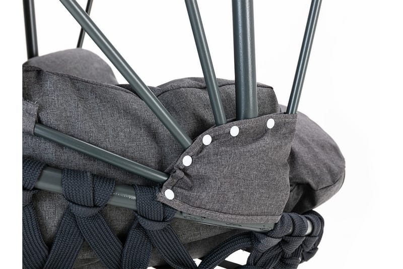 Hängstol utomhus med stativ och ställning med tak - Hänggunga - Hängfåtölj - Svart - Utemöbler - Utestol & trädgårdsstol - Hängstol utomhus