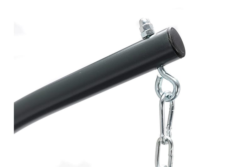 Hängstol utomhus med stativ och ställning med tak - Hänggunga - Hängfåtölj - Svart - Utemöbler - Utestol & trädgårdsstol - Hängstol utomhus