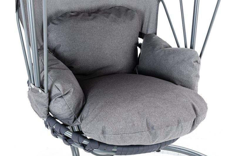 Hängstol utomhus med stativ och ställning med tak - Hänggunga - Hängfåtölj - Svart - Utemöbler - Utestol & trädgårdsstol - Hängstol utomhus