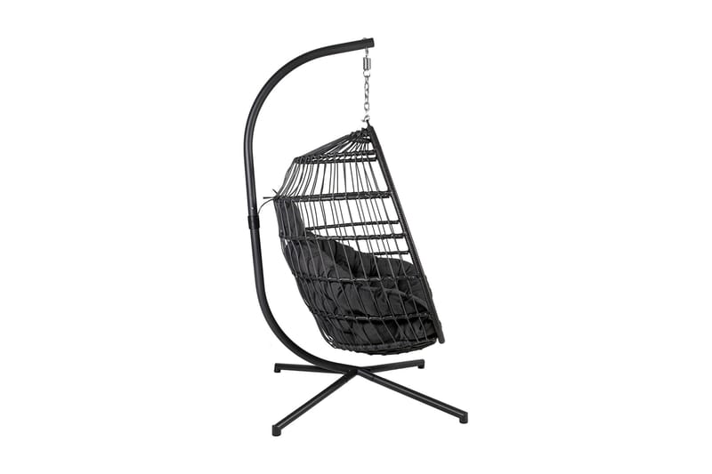 Hängstol Utomhus WELS med kuddar 95x95x198cm grå - Utemöbler - Utestol & trädgårdsstol - Hängstol utomhus