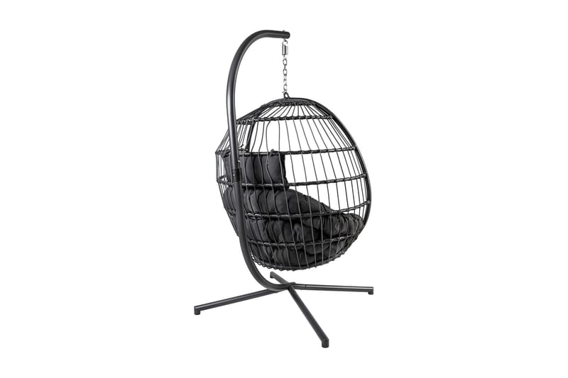 Hängstol Utomhus WELS med kuddar 95x95x198cm grå - Utemöbler - Utestol & trädgårdsstol - Hängstol utomhus
