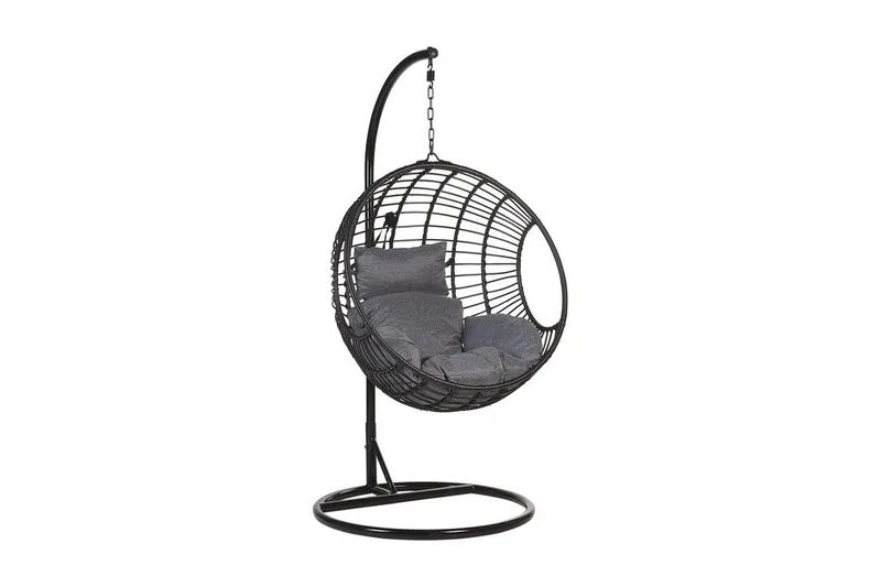 Hyvena Hängstol Utomhus med Stativ, Svart