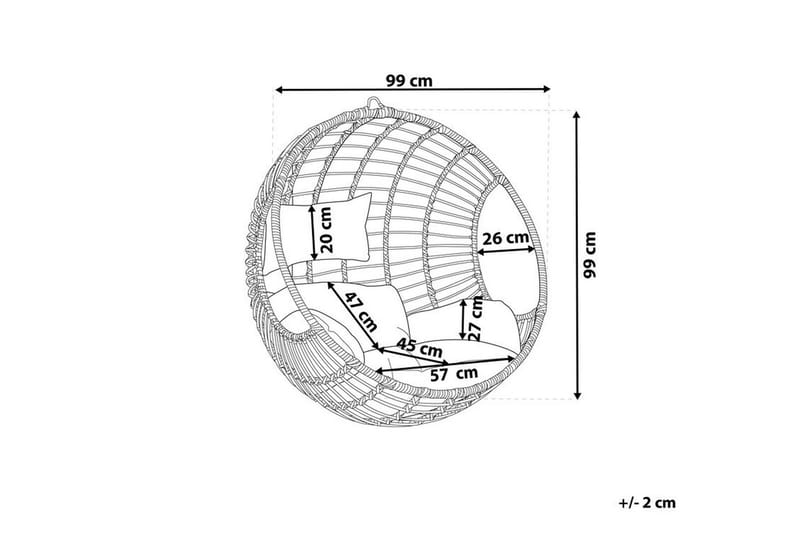 Hyvena Hängstol Utomhus - Svart - Utemöbler - Utestol & trädgårdsstol - Hängstol utomhus