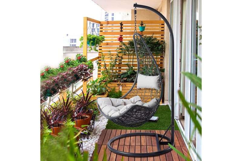 Kintore Hängstol Utomhus 95 cm - Grå - Utemöbler - Utestol & trädgårdsstol - Hängstol utomhus