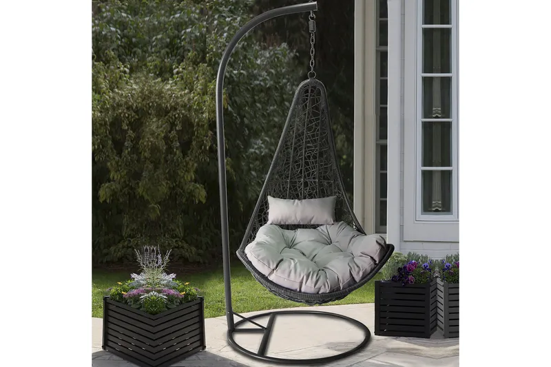 Kintore Hängstol Utomhus 95 cm - Grå - Utemöbler - Utestol & trädgårdsstol - Hängstol utomhus