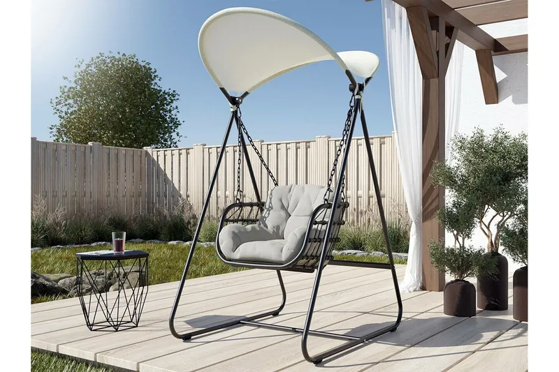 Kintore Hängstol Utomhus 96 cm 177x - Grå - Utemöbler - Utestol & trädgårdsstol - Hängstol utomhus