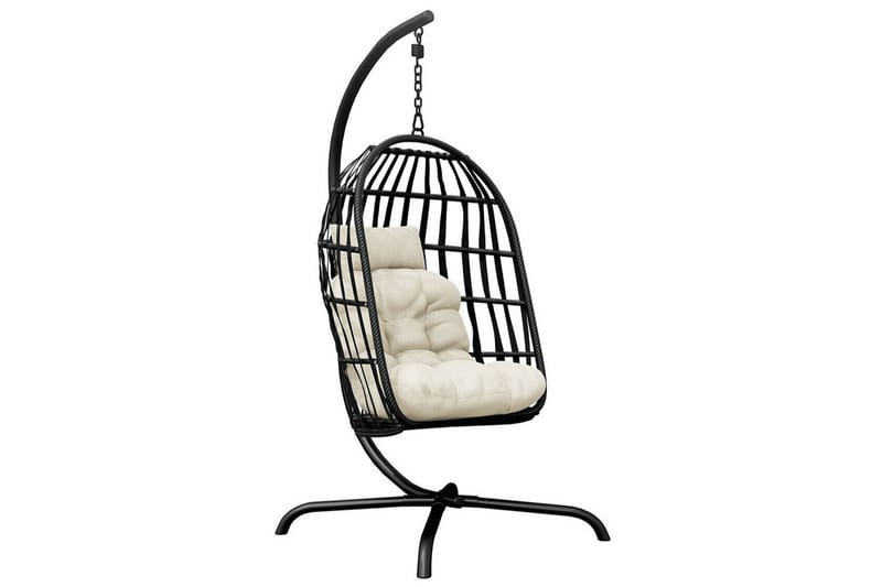 Kintore Hängstol Utomhus - Hängfåtölj - Hänggunga med stativ till balkong uteplats 92 cm - Svart - Utemöbler - Utestol & trädgårdsstol - Hängstol utomhus
