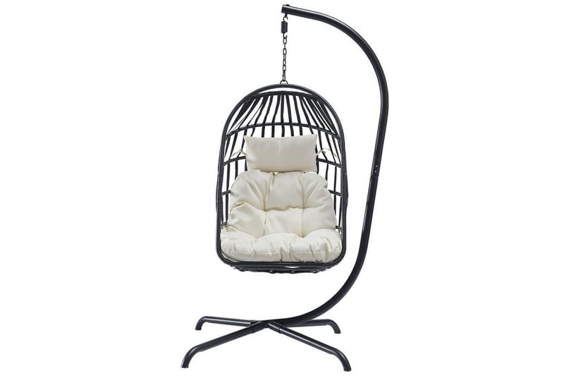 Kintore Hängstol Utomhus - Hängfåtölj - Hänggunga med stativ till balkong uteplats 92 cm - Svart - Utemöbler - Utestol & trädgårdsstol - Hängstol utomhus