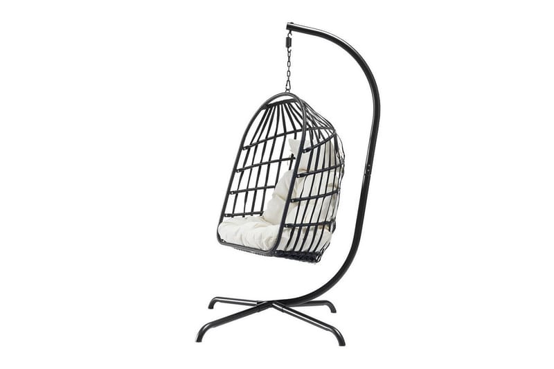 Kintore Hängstol Utomhus - Hängfåtölj - Hänggunga med stativ till balkong uteplats 92 cm - Svart - Utemöbler - Utestol & trädgårdsstol - Hängstol utomhus