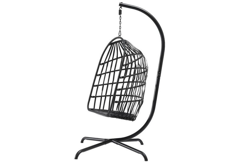 Kintore Hängstol Utomhus - Hängfåtölj - Hänggunga med stativ till balkong uteplats 92 cm - Svart - Utemöbler - Utestol & trädgårdsstol - Hängstol utomhus