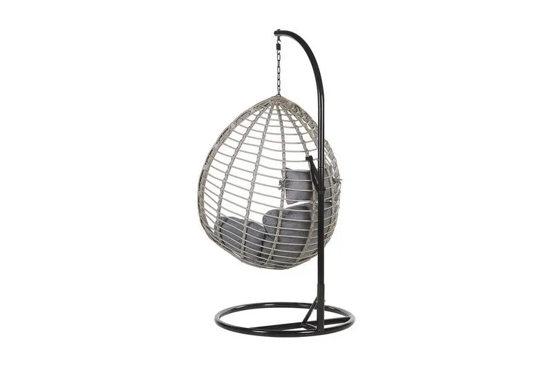Parylak Hängstol Utomhus med Stativ - Grå - Utemöbler - Utestol & trädgårdsstol - Hängstol utomhus