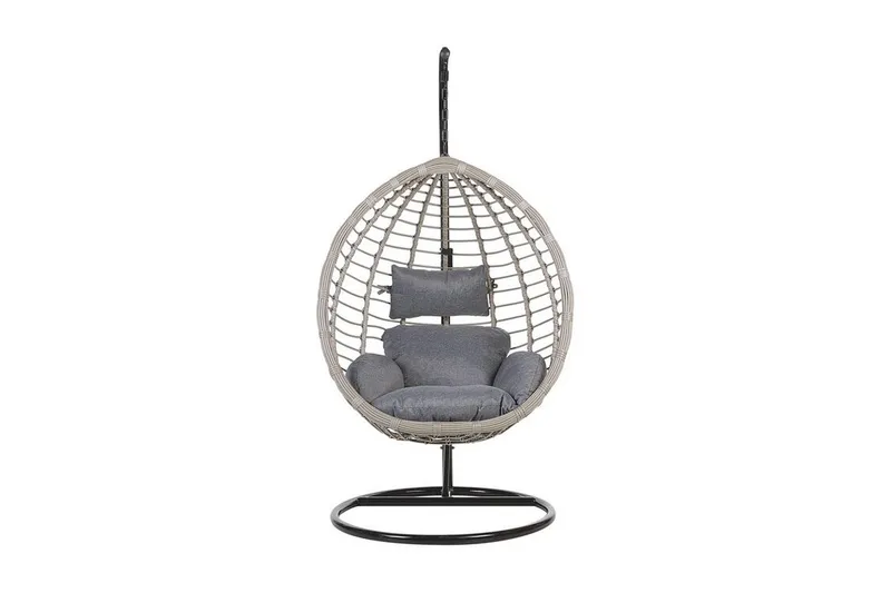 Parylak Hängstol Utomhus med Stativ - Grå - Utemöbler - Utestol & trädgårdsstol - Hängstol utomhus