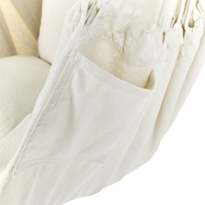 Hängstol utomhus Varena Bomull - Beige/Blå - Utemöbler - Utestol & trädgårdsstol - Hängstol utomhus