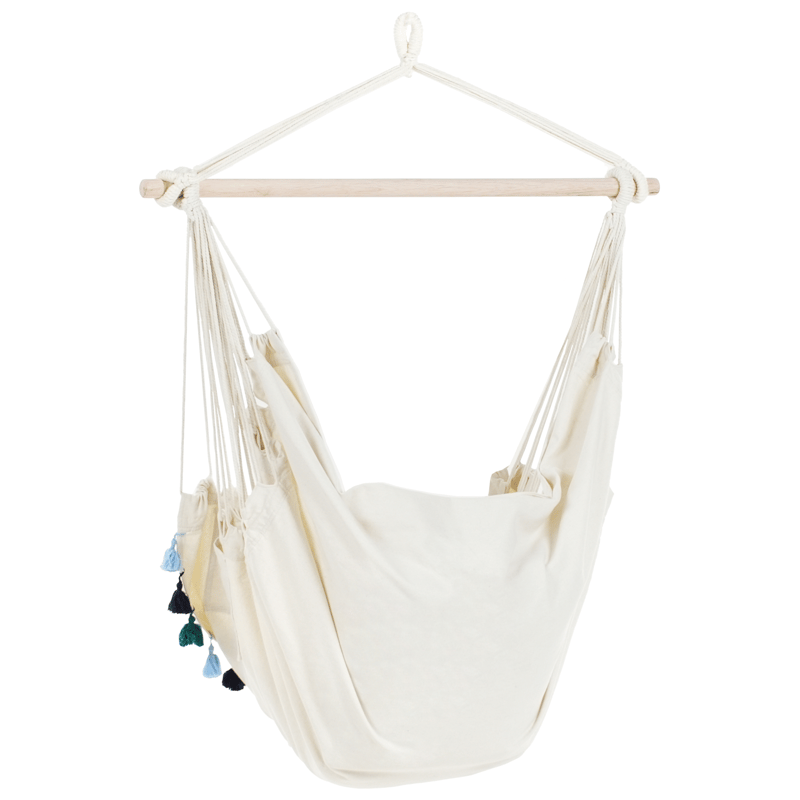 Hängstol utomhus Varena Bomull - Beige/Blå - Utemöbler - Utestol & trädgårdsstol - Hängstol utomhus