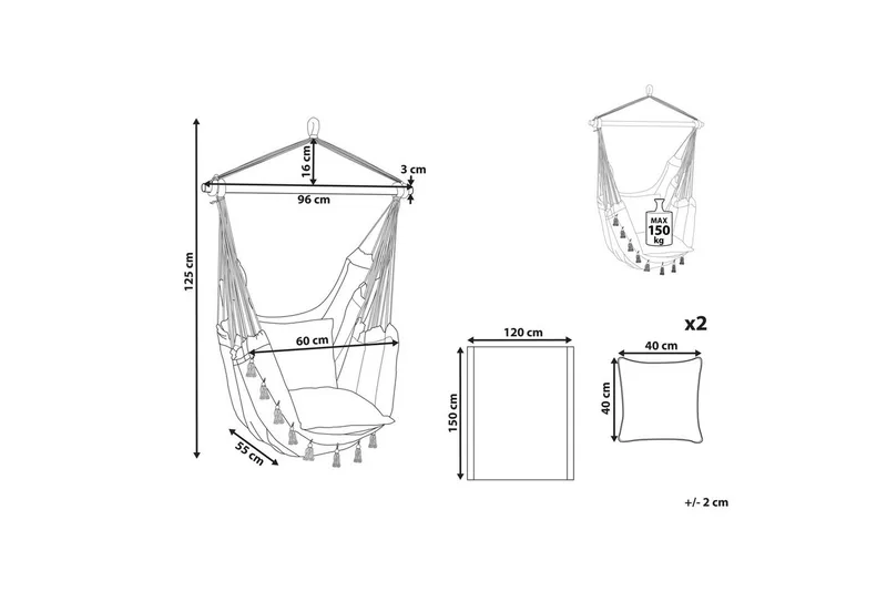 Hängstol Varena - Utemöbler - Utestol & trädgårdsstol - Hängstol utomhus