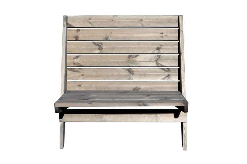 Hillerstorp EcoFurn Utestol Granny Double Furu Oljad Grå - Grå - Utemöbler - Utestol & trädgårdsstol - Utefåtölj & loungefåtölj