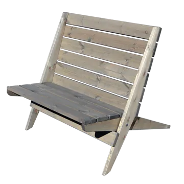 Hillerstorp EcoFurn Utestol Granny Double Furu Oljad Grå - Grå - Utemöbler - Utestol & trädgårdsstol - Utefåtölj & loungefåtölj