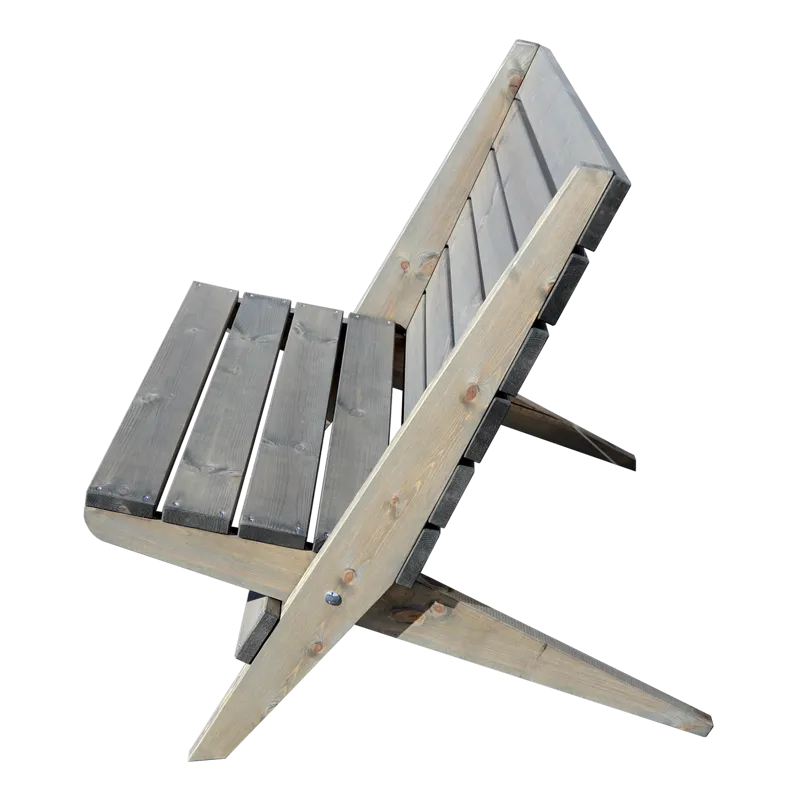 Hillerstorp EcoFurn Utestol Granny Double Furu Oljad Grå - Grå - Utemöbler - Utestol & trädgårdsstol - Utefåtölj & loungefåtölj
