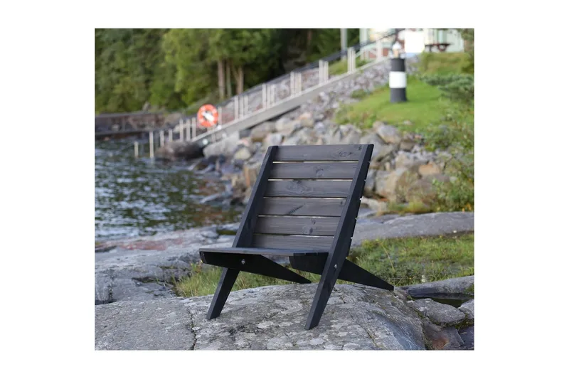 Hillerstorp EcoFurn Utestol Granny Furu Oljad Svart - Svart - Utemöbler - Utestol & trädgårdsstol - Utefåtölj & loungefåtölj