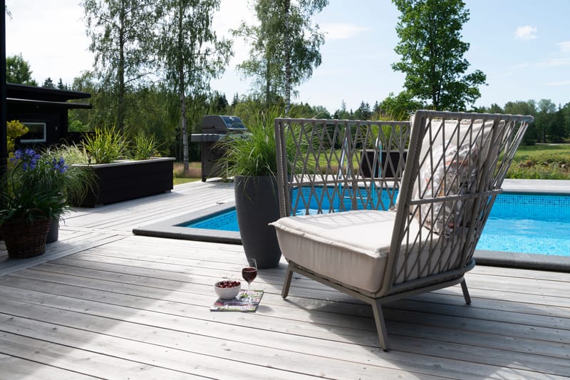 Hillerstorp Jet Set Fåtölj Lounge - Beige - Utemöbler - Utestol & trädgårdsstol - Utefåtölj & loungefåtölj