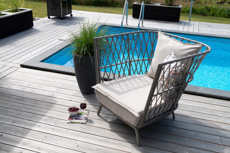 Hillerstorp Jet Set Fåtölj Lounge - Beige - Utemöbler - Utestol & trädgårdsstol - Utefåtölj & loungefåtölj