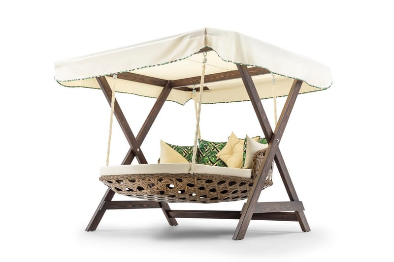 Hux Hängstol Utomhus 188x140 cm - Cream - Utemöbler - Utestol & trädgårdsstol - Hängstol utomhus