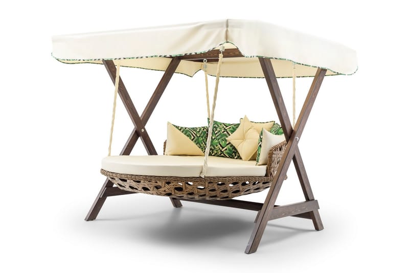 Hux Hängstol Utomhus 188x140 cm - Cream - Utemöbler - Utestol & trädgårdsstol - Hängstol utomhus