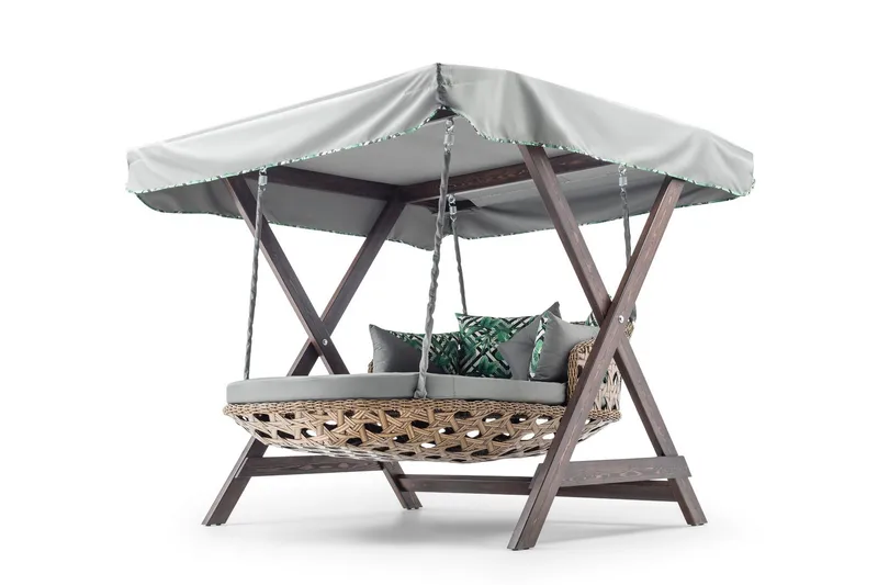 Hux Hängstol Utomhus 188x140 cm - Grå - Utemöbler - Utestol & trädgårdsstol - Hängstol utomhus