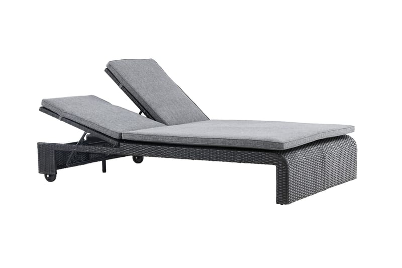 London Solstol 119x196 cm - Svart - Utemöbler - Utestol & trädgårdsstol - Solstolar