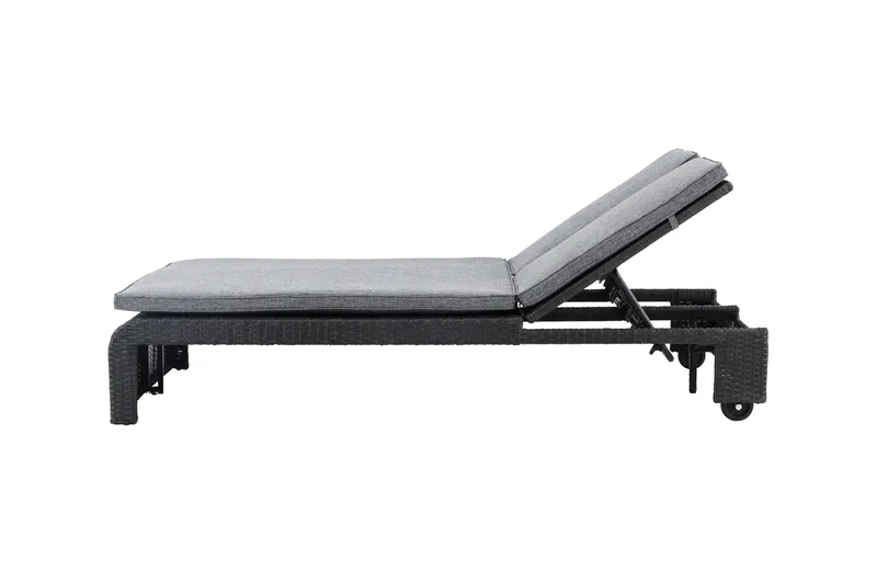 London Solstol 119x196 cm - Svart - Utemöbler - Utestol & trädgårdsstol - Solstolar