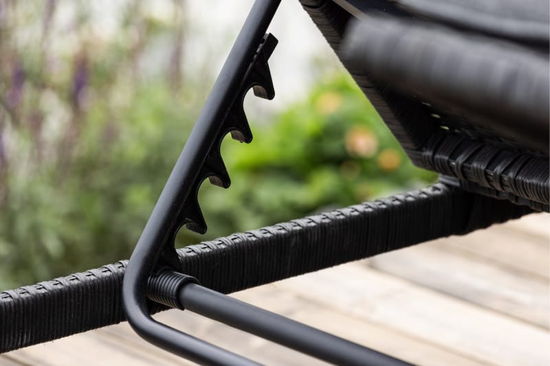 London Solstol 119x196 cm - Svart - Utemöbler - Utestol & trädgårdsstol - Solstolar